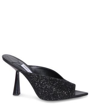 Jimmy Choo Maryanne 100 Glitter Black Sandals