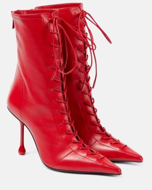 Jimmy Choo Scarlett 95 leather lace-up boots