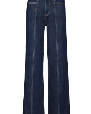 Johanna Ortiz - A Navegar Seamed Denim Straight-Leg Pants - Dark Wash - US 8 - Moda Operandi