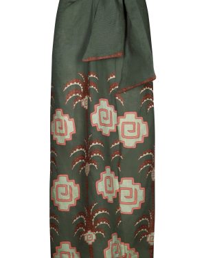 Johanna Ortiz - Amazon Echos Linen Wrap Maxi Skirt - Multi - US 4 - Moda Operandi