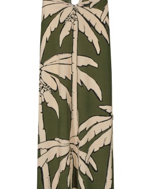Johanna Ortiz - Palm Branch Printed Terry Maxi Skirt - Green - US 8 - Moda Operandi