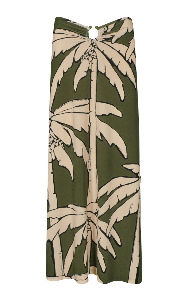 Johanna Ortiz - Palm Branch Printed Terry Maxi Skirt - Green - US 8 - Moda Operandi