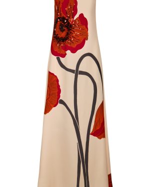 Johanna Ortiz - Petals Strapless Embellished Silk Maxi Dress - Ivory - US 6 - Moda Operandi
