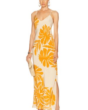 Johanna Ortiz Tropical Harmony Maxi Dress in Clavel Ecru & Yellow - Mustard. Size 4 (also in ).