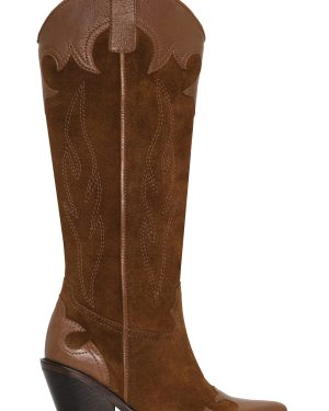Johanna Ortiz - Western Legacy Suede Knee Boots - Brown - IT 38 - Moda Operandi