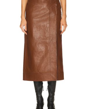 Johanna Ortiz Winter Scents Midi Skirt in Camel - Brown. Size 6 (also in ).