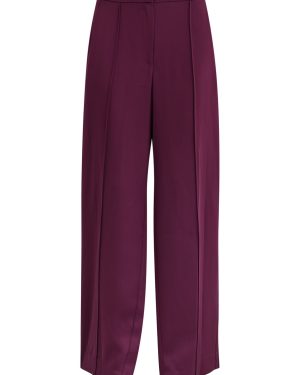 Jonathan Simkhai Kyra Wide-leg Satin Trousers - Burgundy - 12 (UK16 /xl)