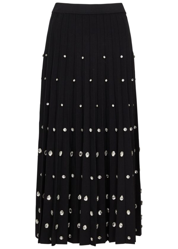 Jonathan Simkhai Primrose Crystal-embellished Stretch-knit Midi Skirt - Black - XS (UK6 /xs)