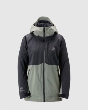Jones Mountain Surf Parka Jacket - Herb Green Black - L