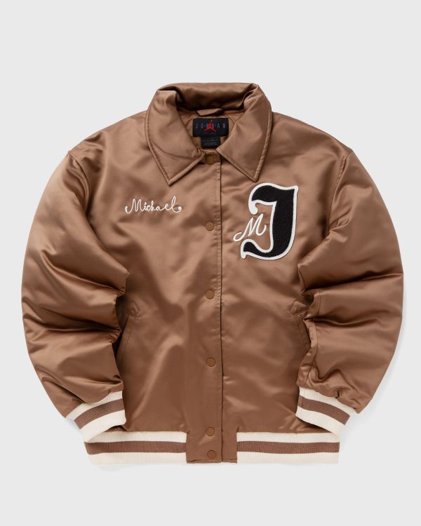 Jordan WMNS Varsity Jacket women Bomber Jackets|College Jackets brown in size:L