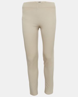 Joseph Beige Stretch Gabardine Leggings M