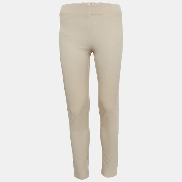 Joseph Beige Stretch Gabardine Leggings M