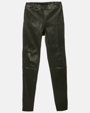 Joseph Black Leather Skinny Pants S