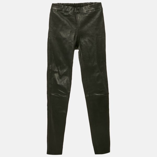 Joseph Black Leather Skinny Pants S
