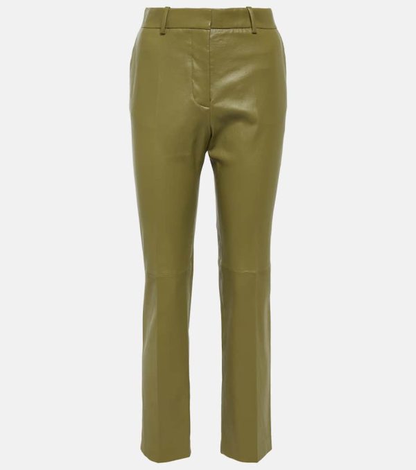Joseph Coleman leather straight pants