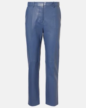 Joseph Coleman mid-rise leather straight pants
