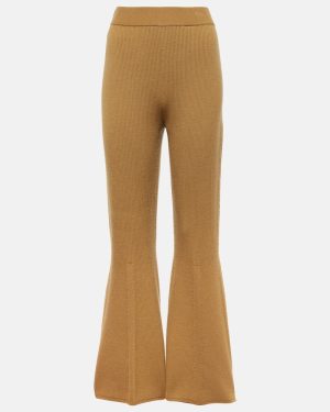 Joseph Wool-blend knit flared pants