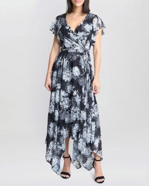 Jude High-Low Floral Print Dress