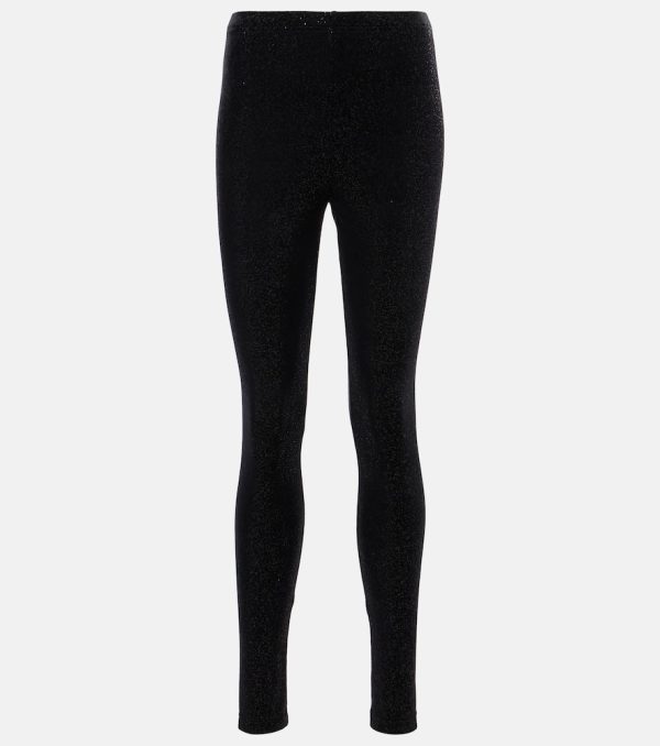 Junya Watanabe Glitter velvet leggings