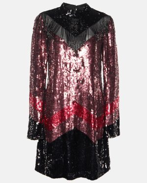 Just Cavalli Pink Sequin Embellished Shift Dress M