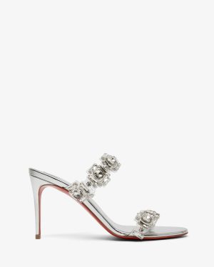 Just jewel 85 silver mules