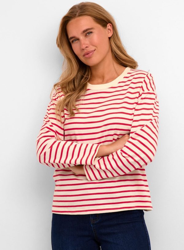 KAFFE Kawinny Long Sleeve T Shirt Red