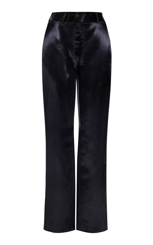 KALLMEYER - Charlie Wet-Look Straight-Leg Pants - Black - US 2 - Moda Operandi
