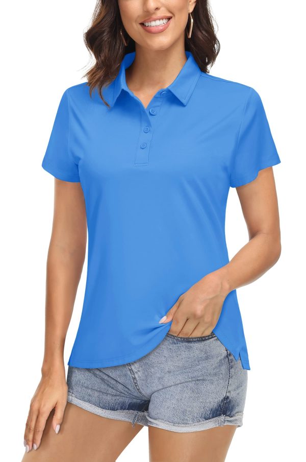 KEFITEVD Women Sport Tennis Shirt Ladies Quick Dry Golf T Shirt 4