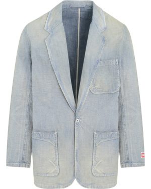 KENZO DENIM BLAZER JACKET Size: M, colour: BLUE