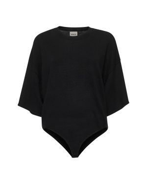 KHAITE | Black stretch knit Simon bodysuit | Women | M