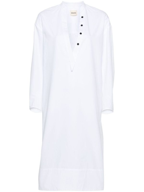 KHAITE Brom Cotton Tunic Dress