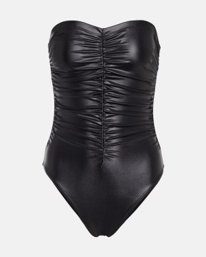 Karla Colletto Basics ruched bandeau swimsuit
