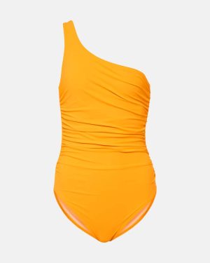 Karla Colletto Ruched one-shoulder swimsuit