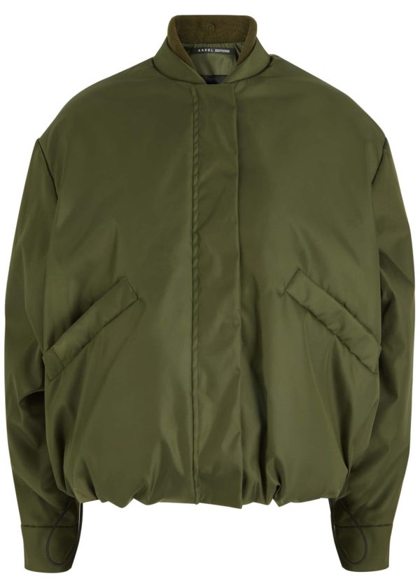 Kassl Editions Padded Nylon Bomber Jacket - Beige - S (UK8-10 / S)