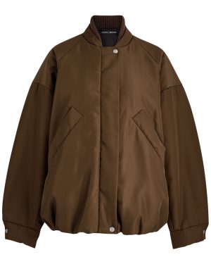 Kassl Editions Padded Nylon Bomber Jacket - Brown - 34 (UK6 /xs)