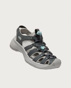 Keen Astoria West Leather Sandals - Magnet/Vapor - UK 8