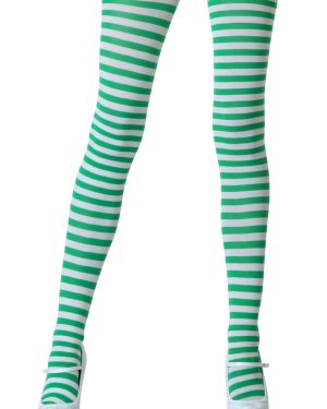 Kelly Green and White Tights