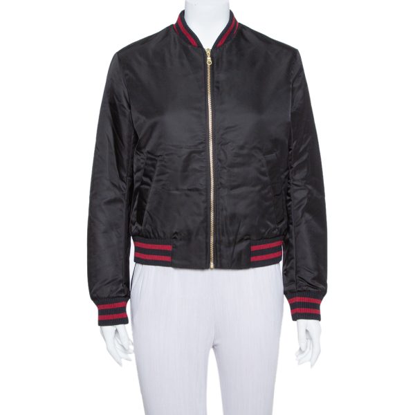Kenzo Black Synthetic Tiger Embroidered Bomber Jacket M
