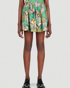 Kenzo Printed Mini Skirt - Woman Skirts Green Fr - 34