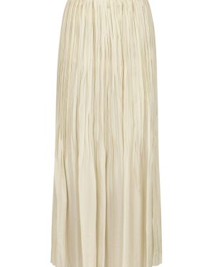 Khaite Cersi Ivory Pleated Maxi Skirt - XS