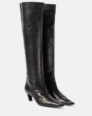 Khaite Davis leather knee-high boots