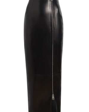 Khaite - Gres Zip-Detailed Plong Leather Maxi Skirt - Black - US 4 - Only At Moda Operandi