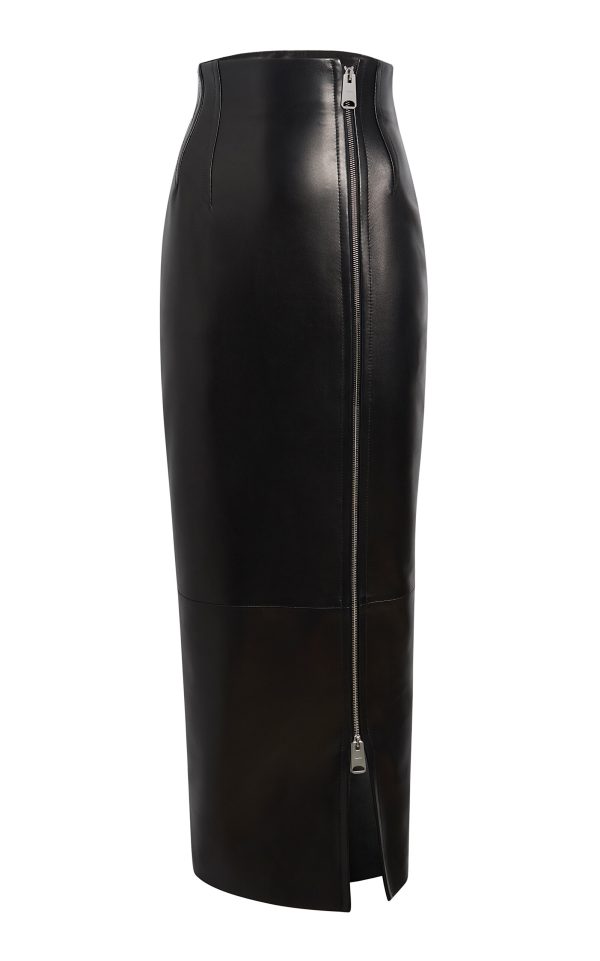 Khaite - Gres Zip-Detailed Plong Leather Maxi Skirt - Black - US 4 - Only At Moda Operandi