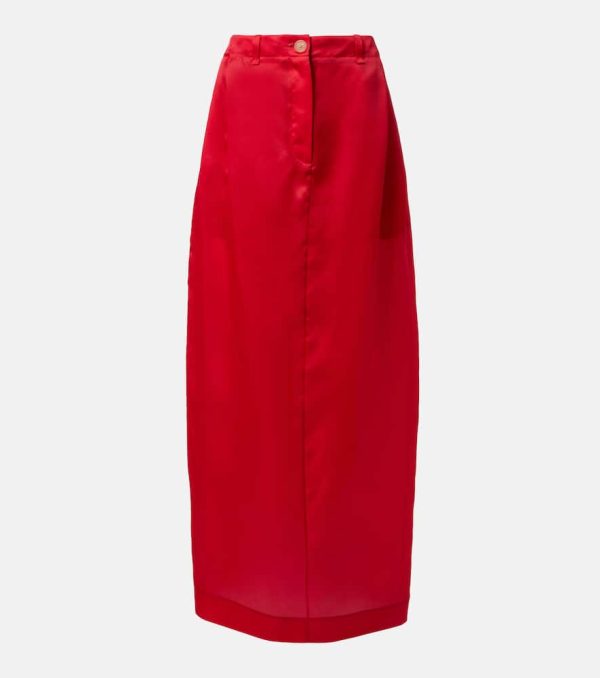Khaite Lucian silk organza maxi skirt