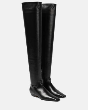 Khaite Marfa leather over-the-knee boots