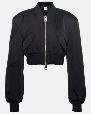 Khaite Reggie oversized satin bomber jacket
