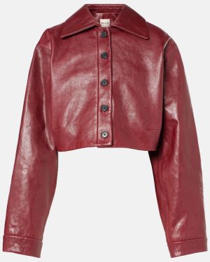 Khaite Sue cropped leather jacket