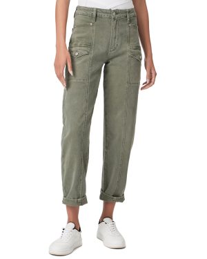 Khaki Alexis Crop Cargo Trousers