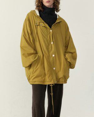 Khaki Short Parka Jacket
