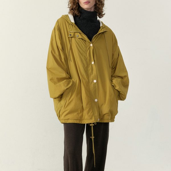 Khaki Short Parka Jacket